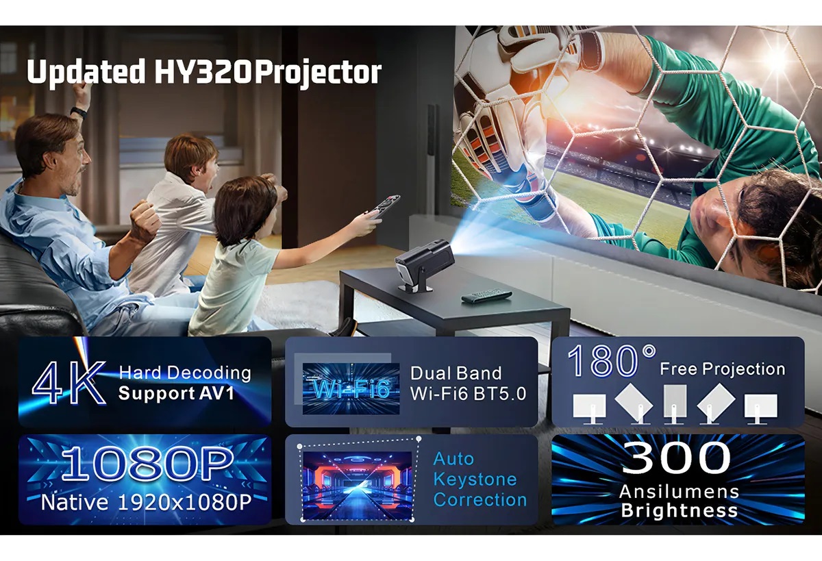 Proyector Portátil HY320 NTV – Cine en tu casa - Imagen 5
