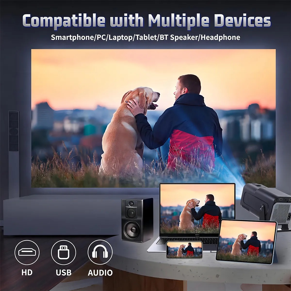 Proyector Portátil HY320 NTV – Cine en tu casa - Imagen 7